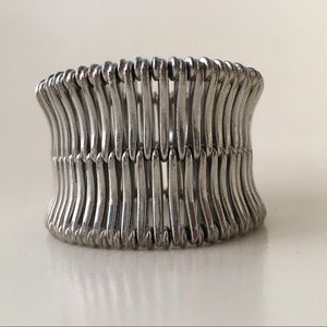 Silver Moto Chunky Statement Bracelet